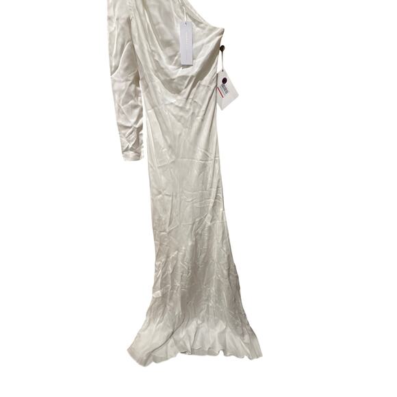 Rebecca Vallance Asymmetrical Blume One- One-shoulder Crepe Gown Dress Size 10 - Picture 6 of 9